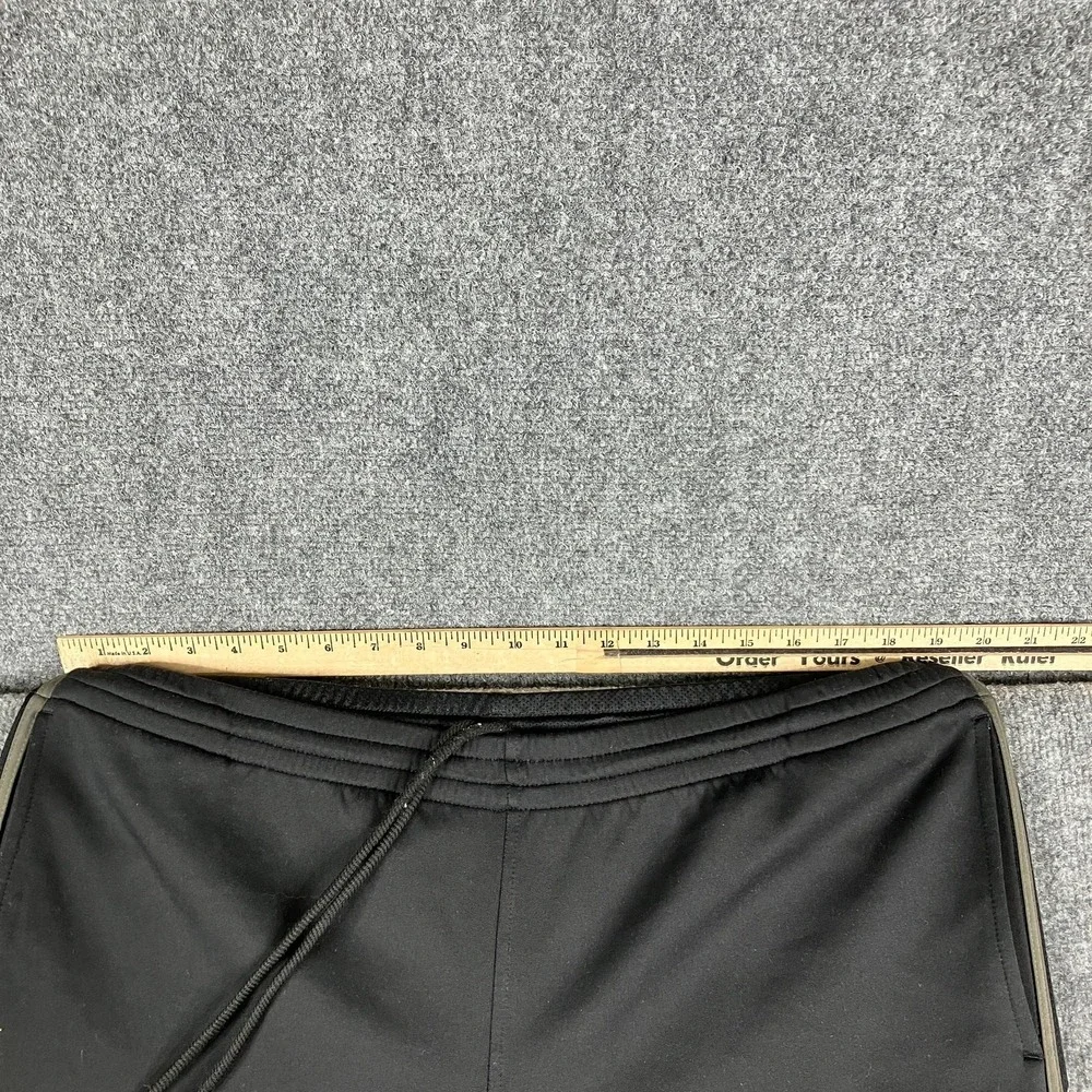 Adidas Track Pants Mens Size L Black Climalite Striped Athletic Training Joggers